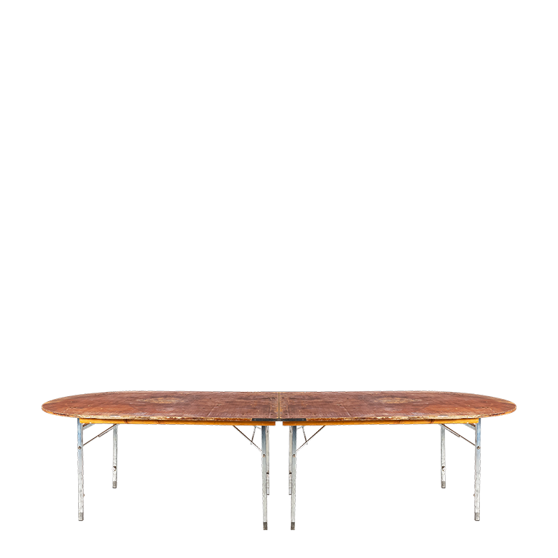 Mesa oval 100 x 300 cm para alquilar