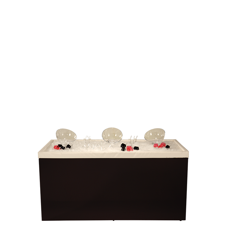 Buffet plegable « bar ensaladas » 100 x 200 cm; Entrega 48 H. para alquilar