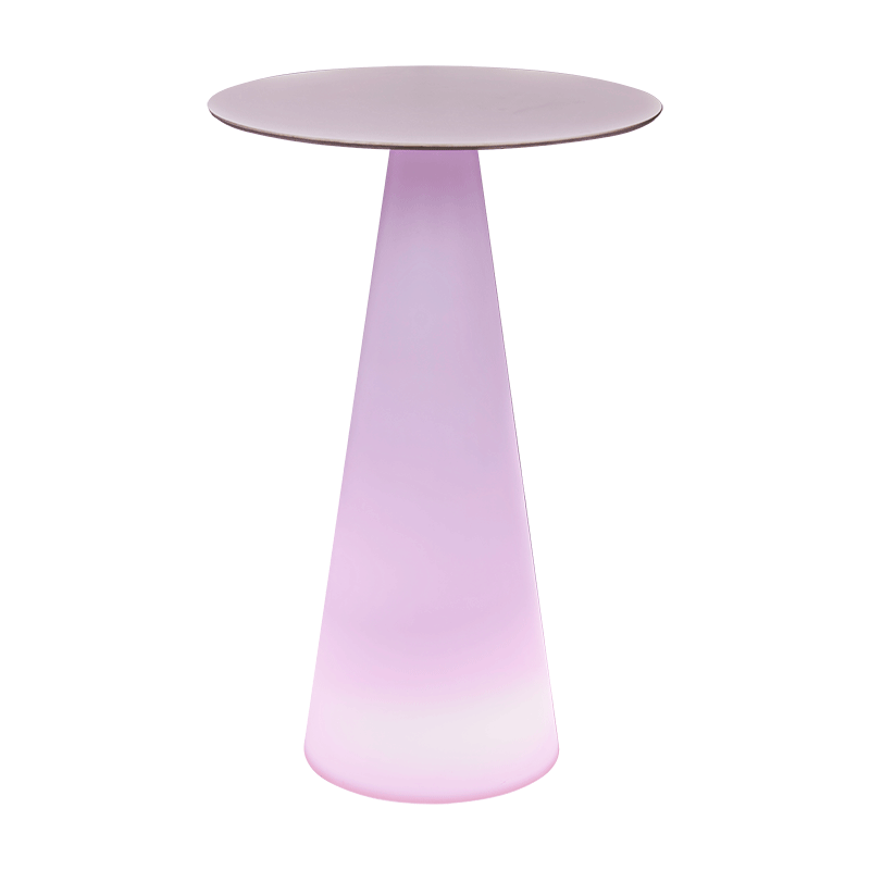 Mesa cóctel alta Icono iluminada Ø 69 Alt. 106 cm para alquilar