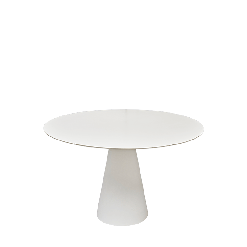 Mesa Icono redonda blanca Ø 130 cm H 72 cm para alquilar